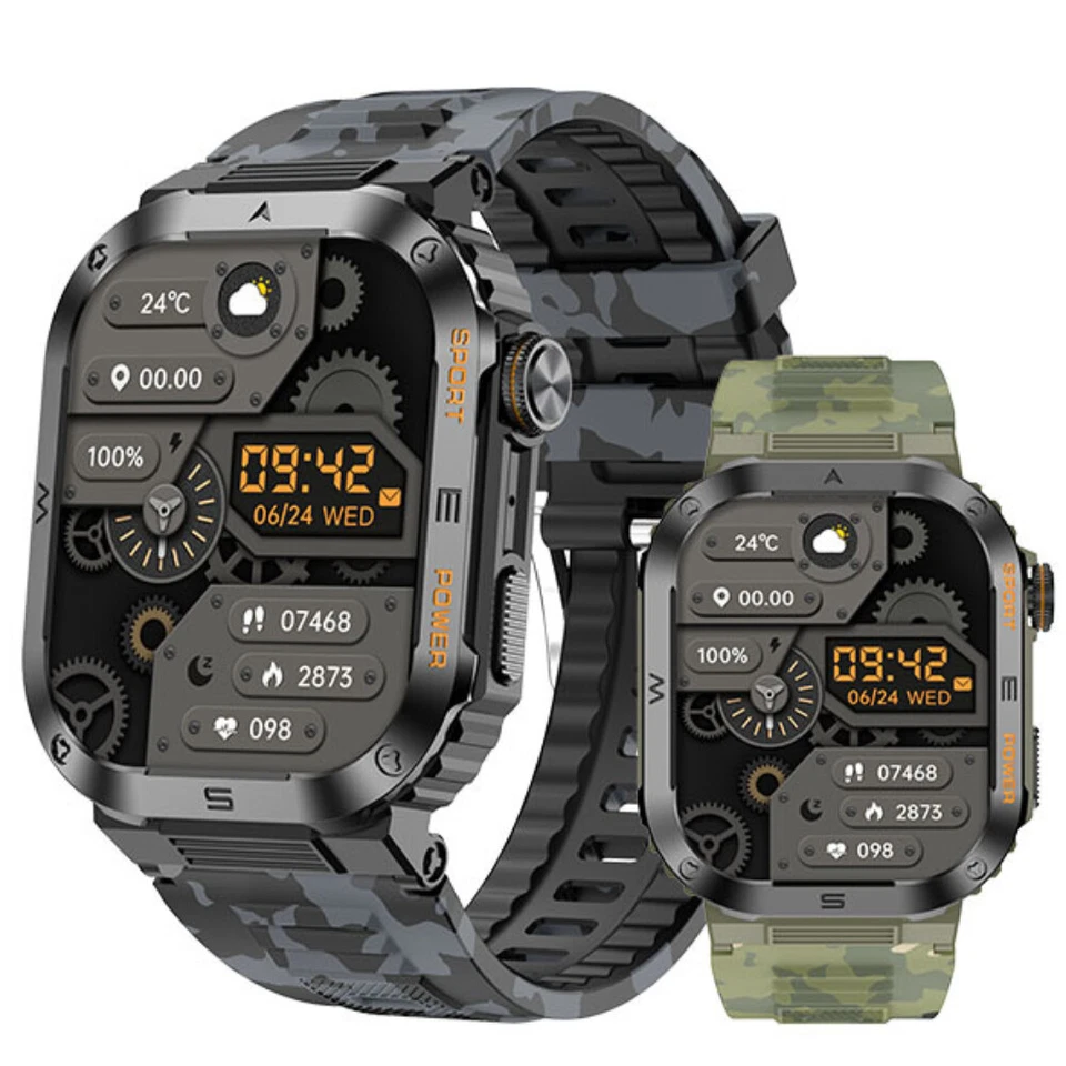 2025 Military Rugged Smart Watch (Call Receive/Dial) Sports IP68 Fitness Tracker - Image 2 of 4