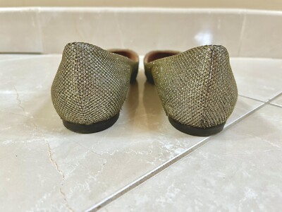 Refurbished Authentic Jimmy Choo Ballerina Lame Glitter Flat Size