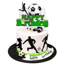 Football Themed Birthday Cake Topper Soccer Sport Birthday  Decoration Party