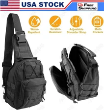 Outdoor Tactical Sling Bag Military MOLLE Crossbody Pack Chest Shoulder Backpack