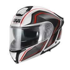 Helmet Modular Fiber GIVI X50 Fiber Hologram Black Red White XL Flip Up Helmet