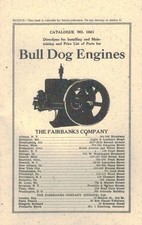 Instruction Book Bull Dog Gasoline Engine Motor Fairbanks Morse Kerosene 