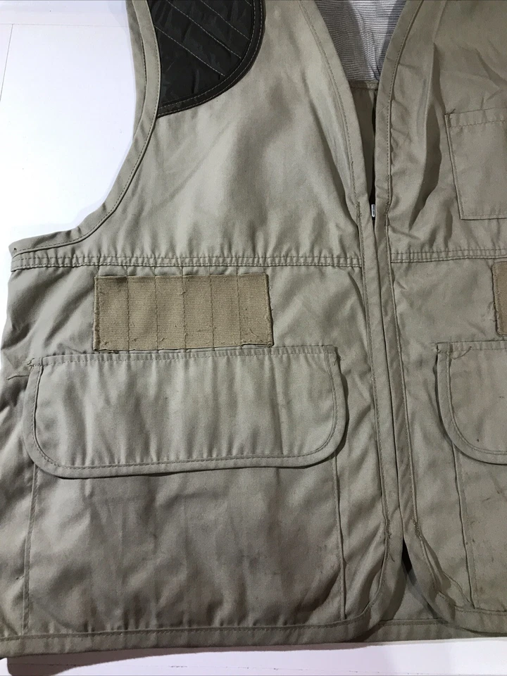 SafTbak Vest Mens XL Beige Brown  Shooting Hunting Vest - Image 4 of 4