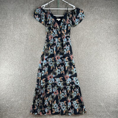 blue floral cold shoulder dress Ladivine 7441 Off Shoulder Satin Floral Printed A Line Dress, Blue / 6