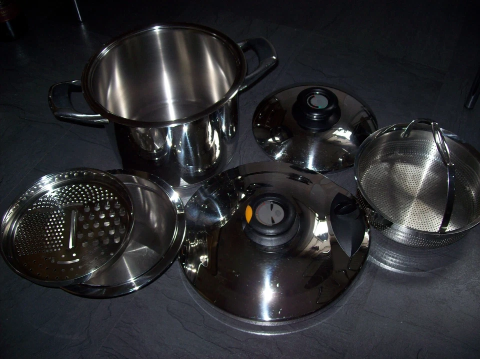 AMC Induktionsset 6-tlg, AMC Secuquick softline, 8 l Topf, Schnellkochtopfdeckel