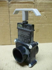 Bristol Black ABS 1-1/2" RV Waste Dump Slide Gate Valve, 11ABPW