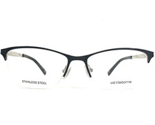 Liz Claiborne Eyeglasses Frames L654 CSA Black Silver Cat Eye Half Rim 54-16-140