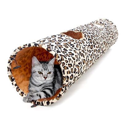 Cat Toys Collapsible Tunnel Dog Tube for Fat Cat,Rabbits, Dogs 51-Inch - 12-Inch