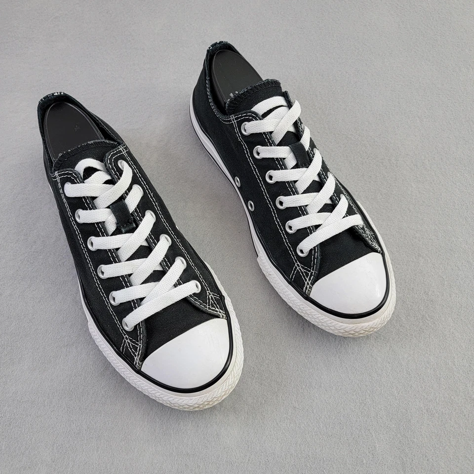 Converse All Star Sneakers Junior 5 Black Low Top Floral  Art 2 Wear Print Fun - Image 2 of 4