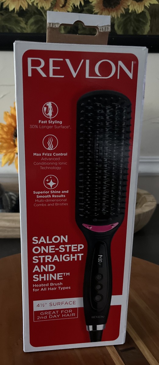 Shine Revlon 2nd Day Hair Straightening Heated Styling Brush