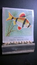 Vintage " OHIO BLUE TIP " Used Matchbook 1955, Made in USA