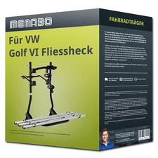 Menabo Fahrradträger Cobra Plus schwarz/silber für VW Golf VI Fliessheck Typ 5K1