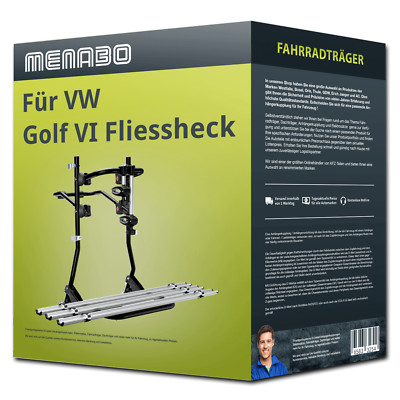 Menabo Fahrradträger Cobra Plus schwarz/silber für VW Golf VI Fliessheck Typ 5K1