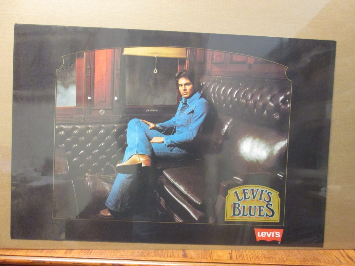 Vintage Levi's Blues Jeans 1980's 80's original poster Ad