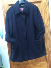 Womens Wool And Cashmere Coat 1st Avenue Navy Size 16