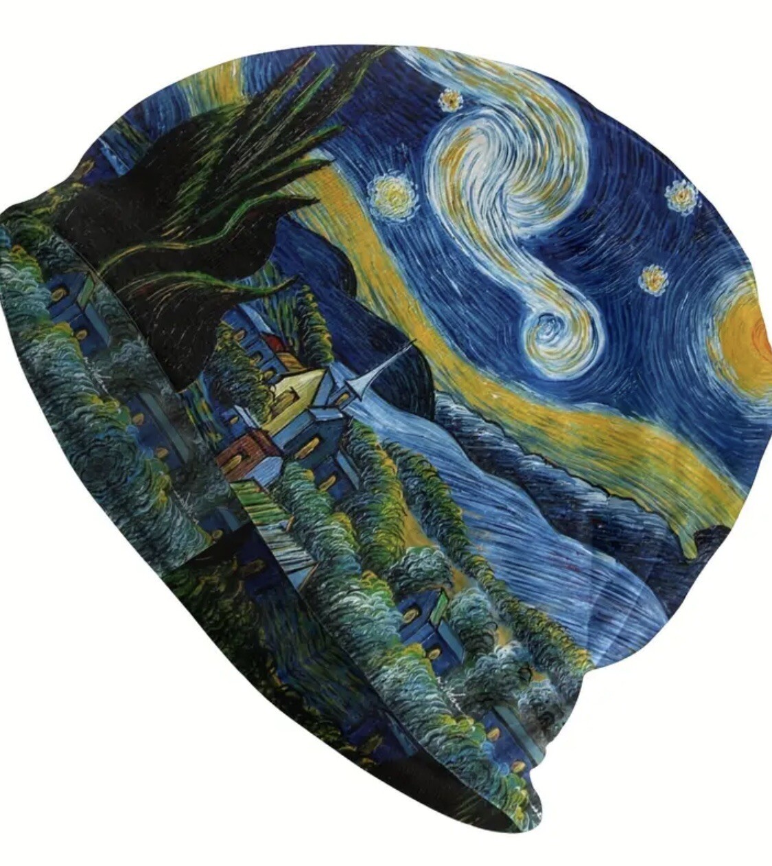 Beanie “Starry Night VanGogh” Hat Chemo Unisex Skullcap Dome-Toaster TRAVELERS-image