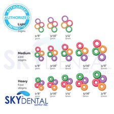 5000x Ortho INTRAORAL ELASTICS 50 Bag x 100 pcs each All the sizes and weights