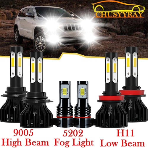For Jeep Grand Cherokee 2011 2012 2013 Combo LED Headlight+Fog Light 6