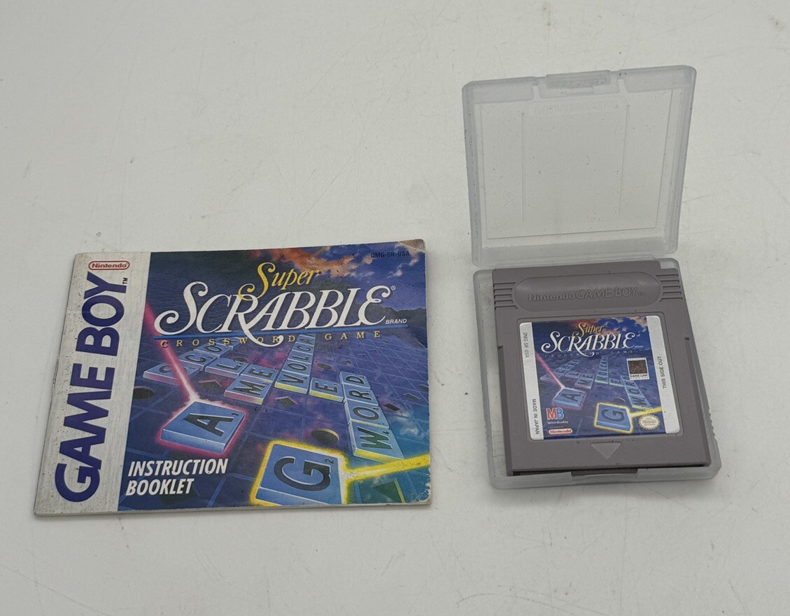 Super Scrabble Nintendo Game Boy 1991 Cartridge w/Manual - Authentic & TESTED