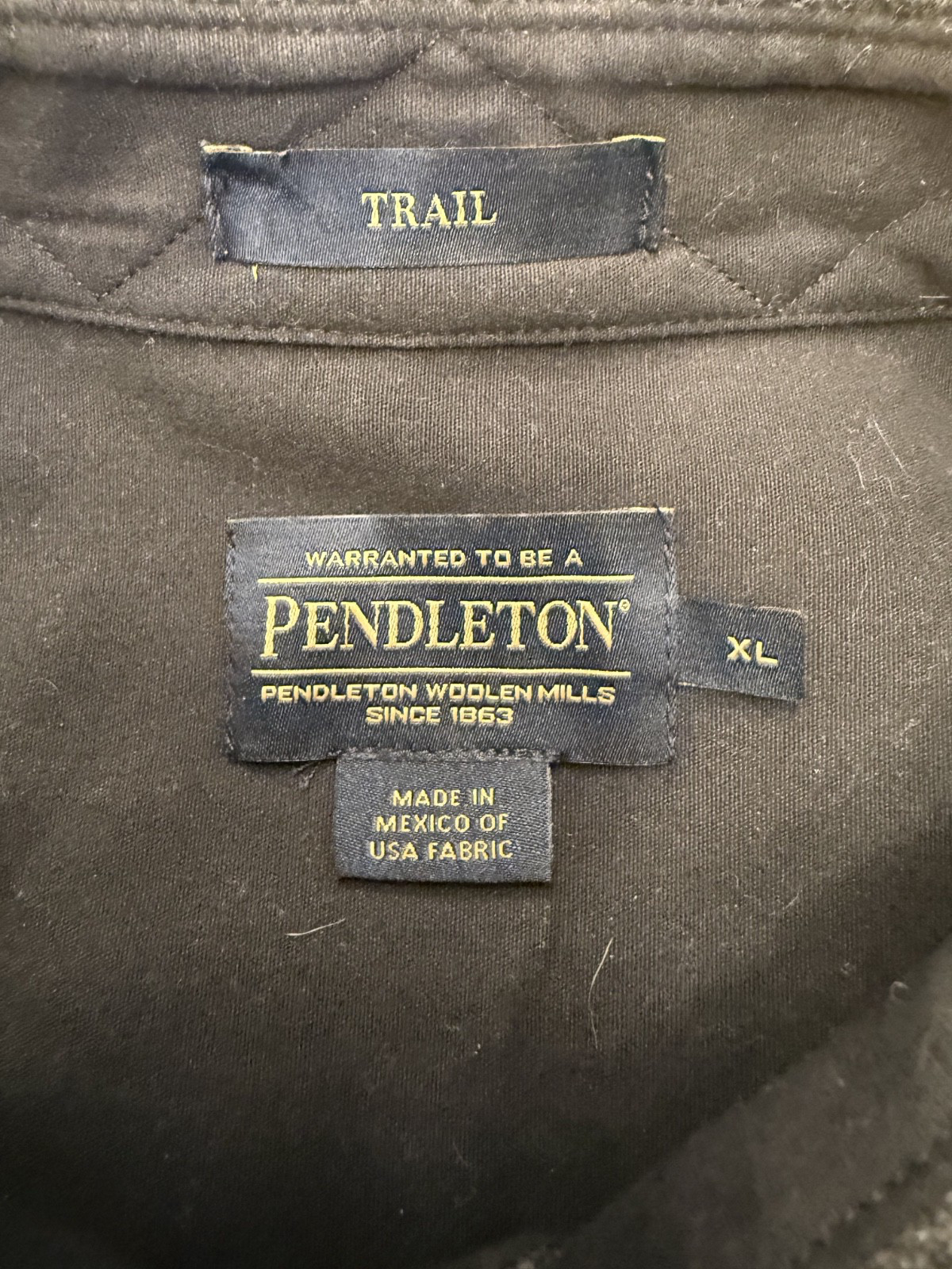 Pendleton Size XL Grey Trail Elbow Patch Long Sle… - image 4