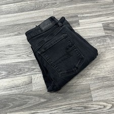 American Eagle Jeans Womens 6 Short Black Next Level Stretch Distressed Ripped