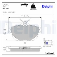 Delphi BremsbelÄGe Satz Hinterachse Passend FüR CitroËN C5 C6