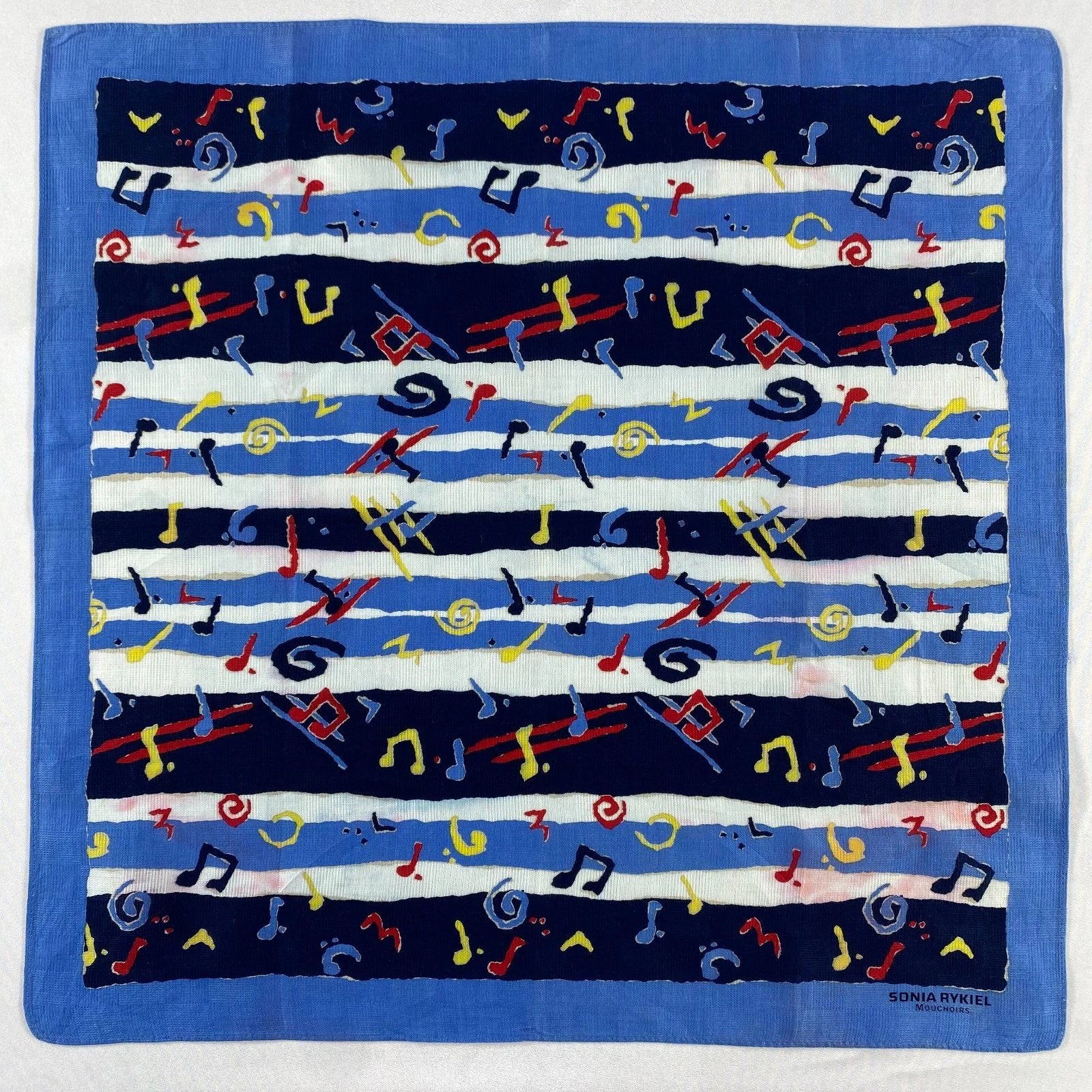 Vintage Sonia Rykiel Handkerchief Pocket Square Bandana Neckerchief