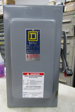 💥SQUARE D 100 AMP FUSIBLE SAFETY SWITCH 3P 600 VAC 3Ø 75 HP MAX H363