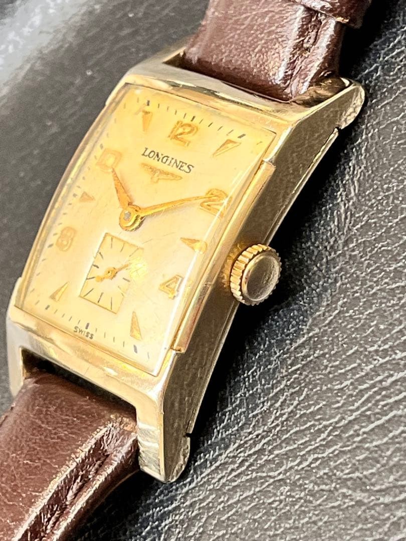Longines 9lt 10kgf Rectangular Antique Watch 10k … - image 11