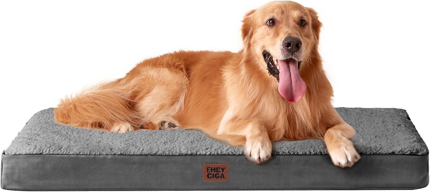 EHEYCIGA Orthopedic Dog Beds Large Mattress with Removable Washable Cover for C