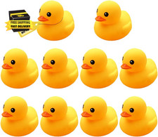 10Pcs No Hole Yellow Rubber Ducks Bath Duck Toys for Toddlers Boys Girls,Mold Fr
