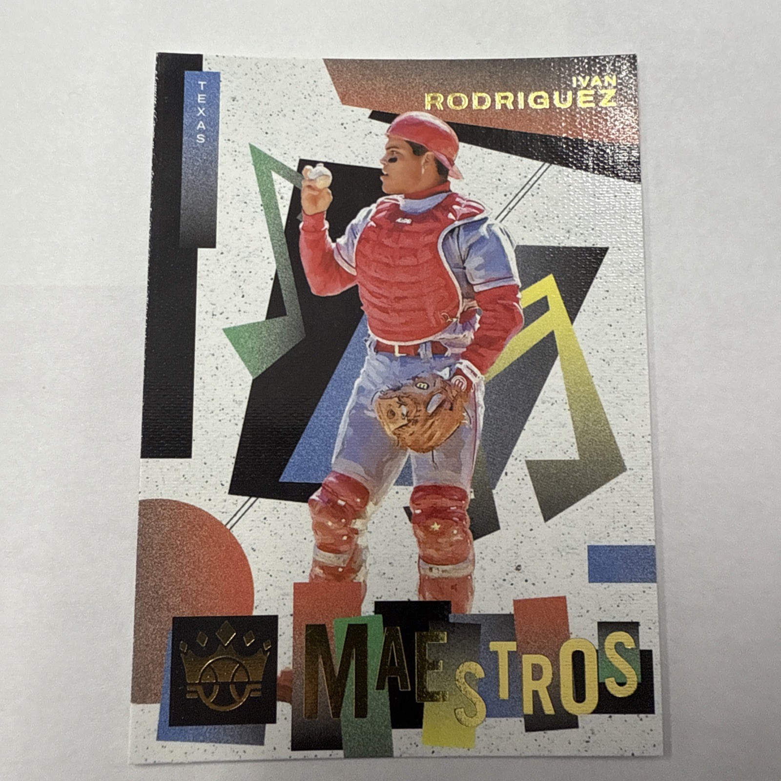 2022 Diamond Kings Ivan Rodriguez Maestros Insert #M-18 Texas Rangers Panini