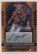 2023 Panini Prizm Draft Picks Orange Pulsar /30 Kenny McIntosh Rookie Auto RC