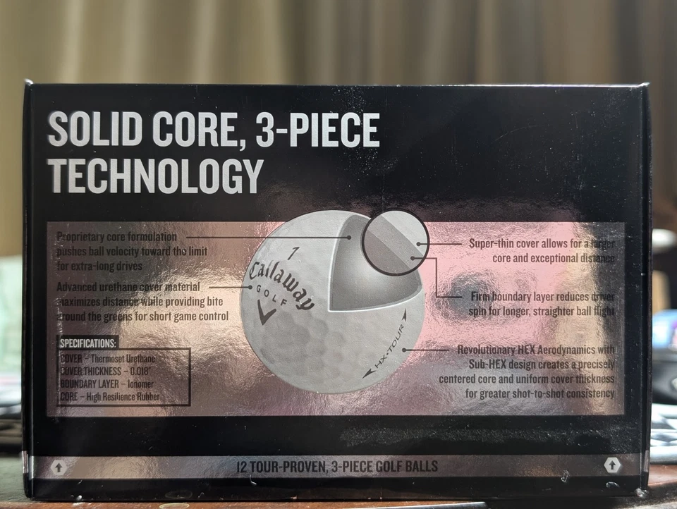 Calloway Golf HX Tour Golf Balls TWELVE New In Box - Image 3 of 4