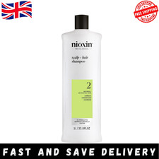 Nioxin System 2 Shampoo 1000ml for Natural Hair with Advanced Thinning