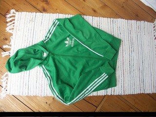 Herrensportjacke/ hoodie Adidas Gr. L grün langarm