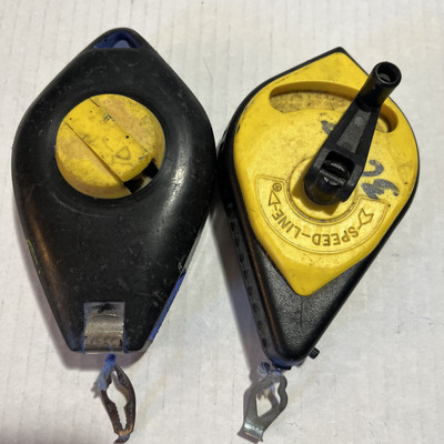 Lot 2 Chalk Reel Markers Stanley Speed Line Construction Tool Measuring Plum