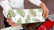 Temp-tations Slim Serving Tray: Palm Leaf White  Green H222519