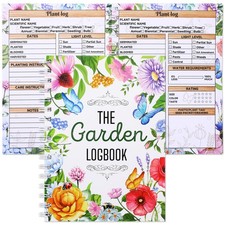 Harloon Garden Planner and Log Book Floral Garden Journal Guided Tracker Noteboo