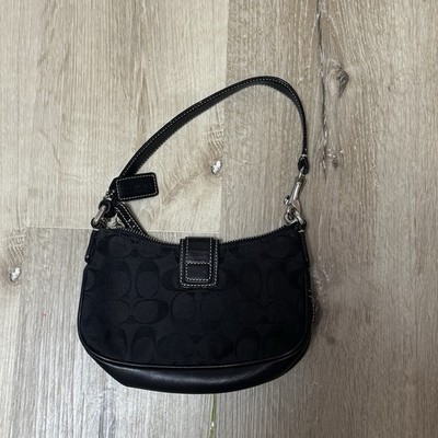Coach 6362 Black Logo Buckle Accent Shoulder Bag | eBay