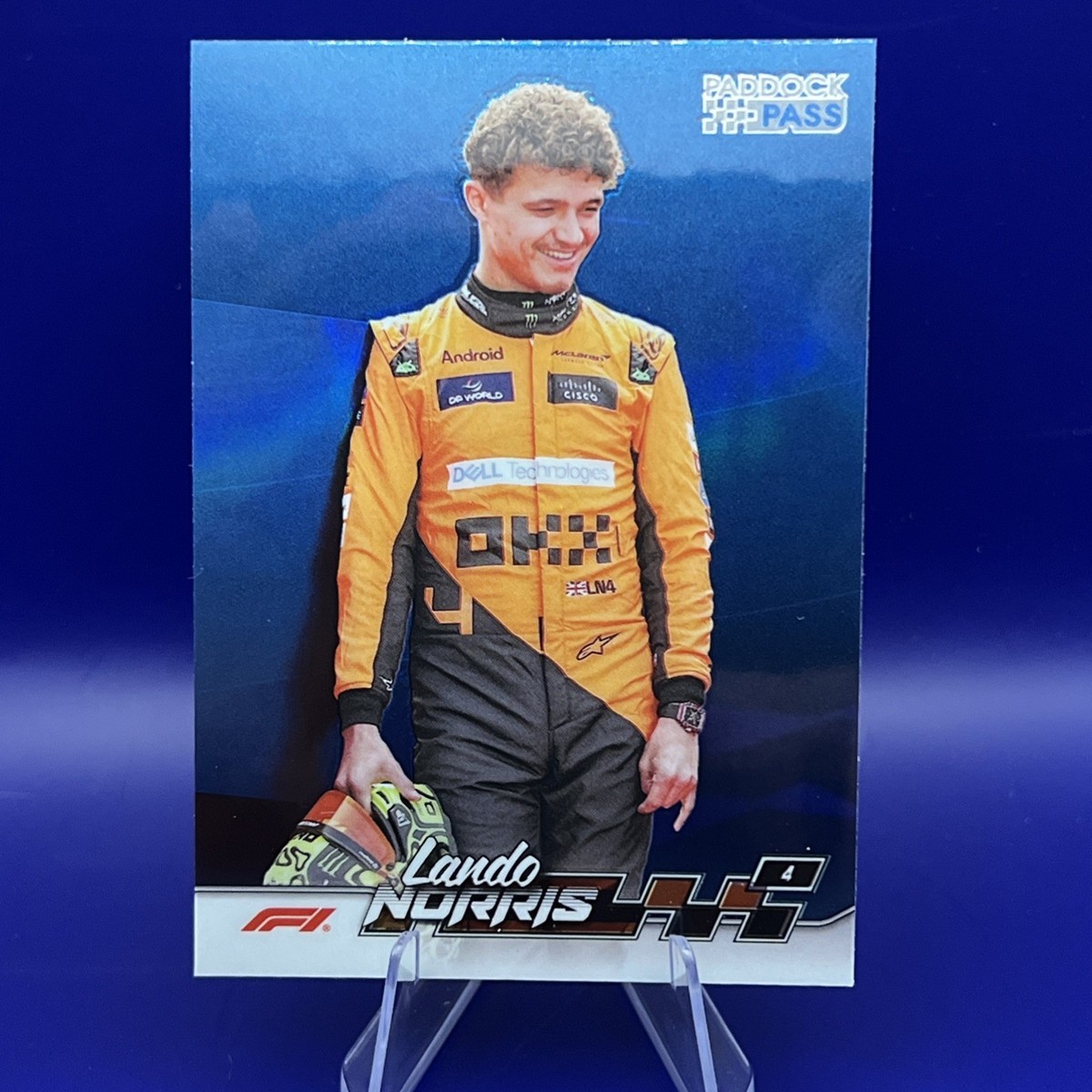Lando Norris 2024 Topps F1 Paddock Pass Chrome Blue