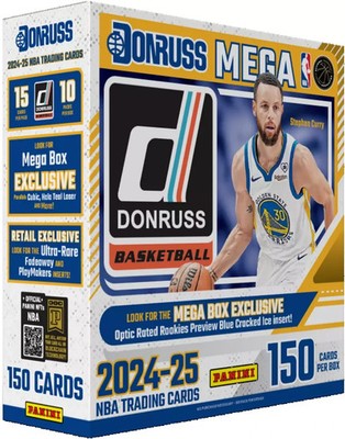 2024-25 Panini Donruss Basketball NBA Trading Cards Mega Box (150 Cards)  