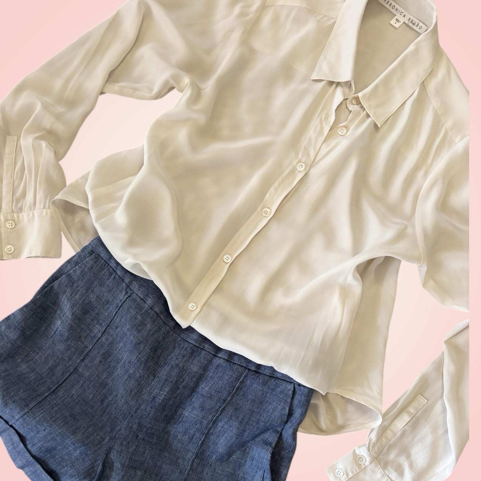 Veronica Beard Boca Button Down Romper Size 8 - M… - image 5