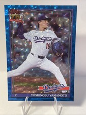 2026 Topps Yoshinobu Yamamoto 1991  Blue Crackle Foil /150 Los Angeles Dodgers
