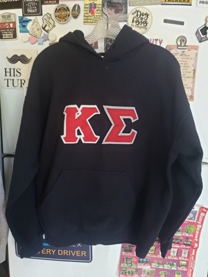 Vintage Campus Kappa Sigma Pull over Hoodie Sweatshirt Unisex Med Good Quality