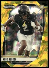 2025 Panini Prizm Draft Picks #136 Kobe Hudson Prizms Gold Ice
