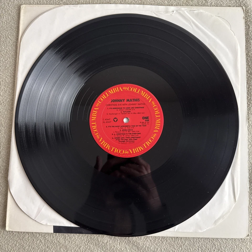 JOHNNY MATHIS - CHRISTMAS EVE - PC 40447, HOLIDAY, VINYL RECORD - Image 3 of 4