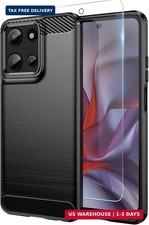 for Moto-G-2025 Case: Moto G Play 2026 Case with Screen Protector Shock-Absorpti