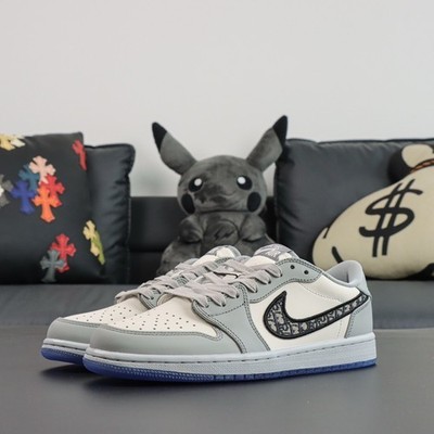 Dior Air Jordan 1 グレー/ホワイト 11 Size 11 - Jordan 1 x Dior High Gray Very Low Number Pair 59