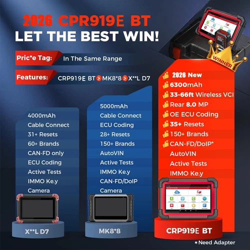 LAUNCH X431 CRP919E BT OBD2 Diagnostiqueur TOUT Système Avec CAN FD DoIP Pour BBA - Photo 2/19